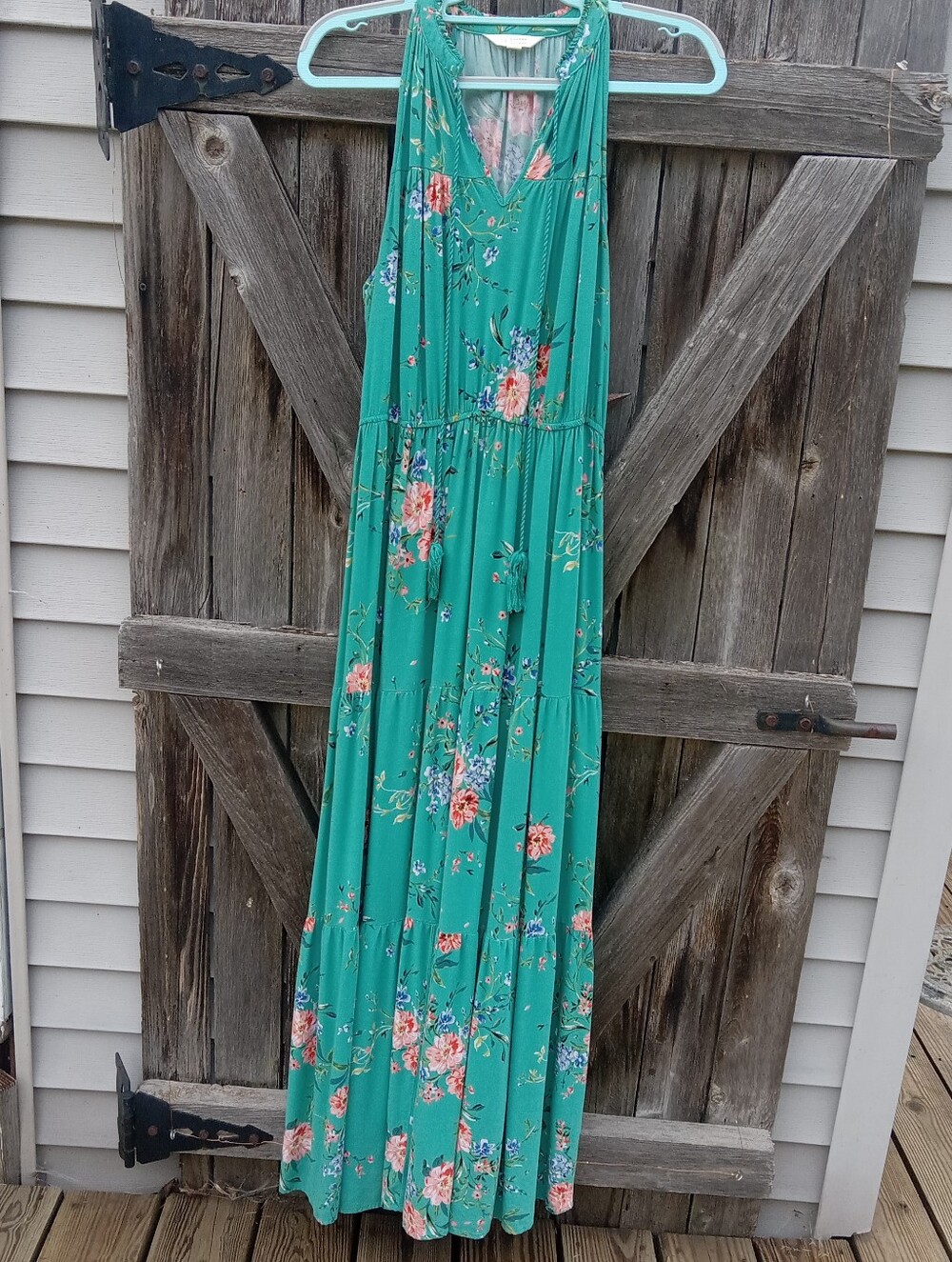 LC Laurenc Conrad Tiered Halter Maxi Dress, XL